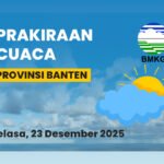 Prakiraan Cuaca Banten 23 Desember 2025, Hujan Dominasi Sejumlah Wilayah